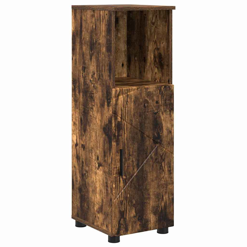 Badezimmerschrank Geräucherte Eiche 30x35x95 cm
