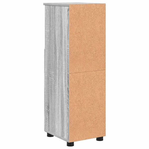 Grauer Badezimmerschrank Sonoma mit Stauraum