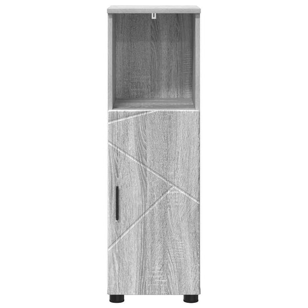 Grauer Badezimmerschrank Sonoma mit Stauraum