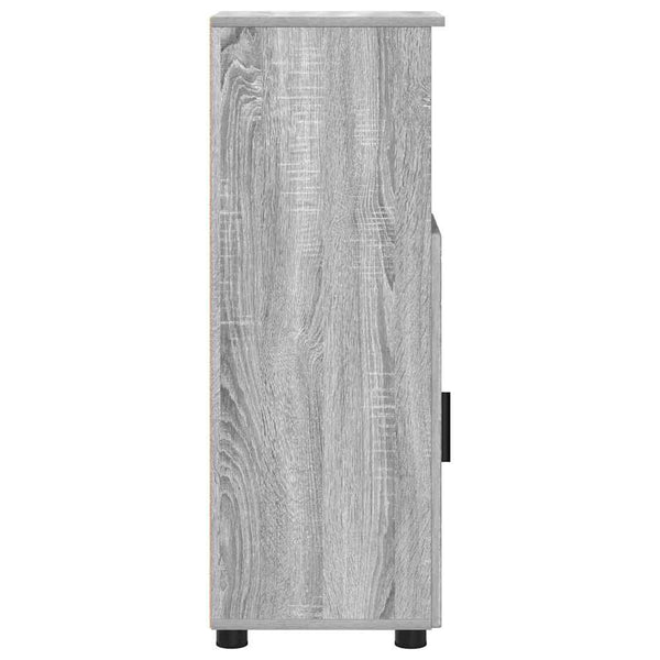 Grauer Badezimmerschrank Sonoma mit Stauraum