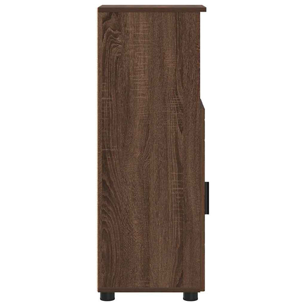 Badezimmerschrank Braun Eiche 30x35x95 cm