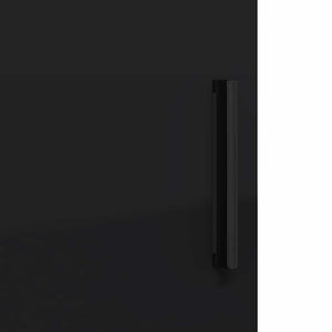 Wandmontierter Badezimmerschrank Schwarz 30x31,5x61 cm