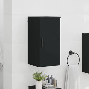 Wandmontierter Badezimmerschrank Schwarz 30x31,5x61 cm