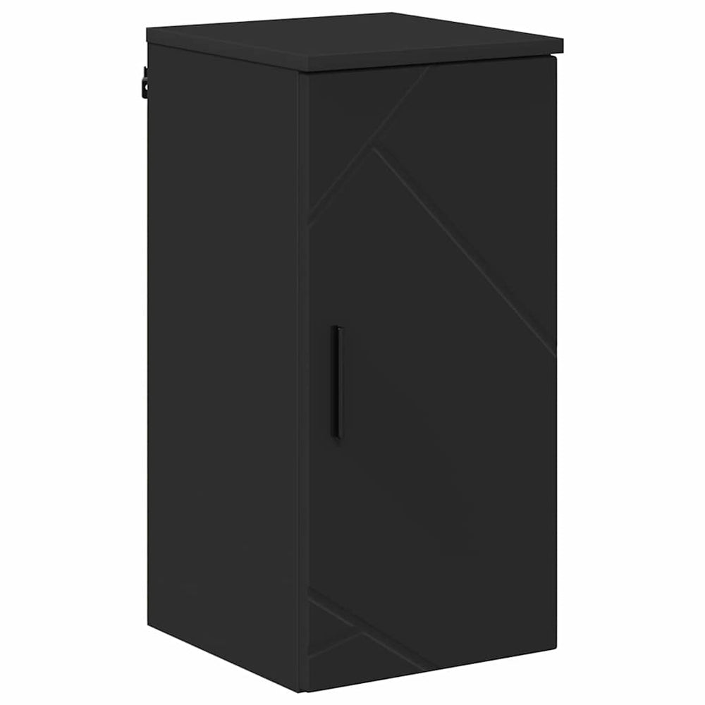 Wandmontierter Badezimmerschrank Schwarz 30x31,5x61 cm