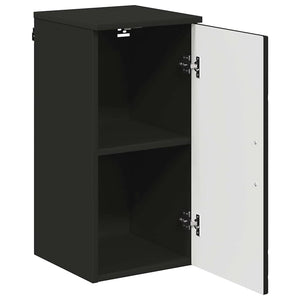 Wandmontierter Badezimmerschrank Schwarz 30x31,5x61 cm