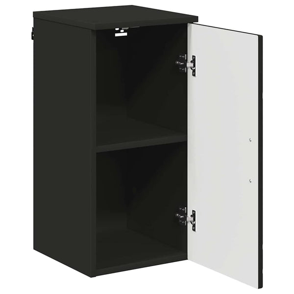 Wandmontierter Badezimmerschrank Schwarz 30x31,5x61 cm