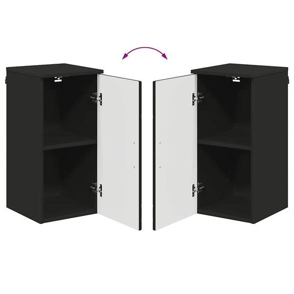 Wandmontierter Badezimmerschrank Schwarz 30x31,5x61 cm