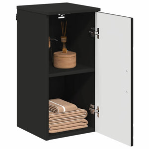 Wandmontierter Badezimmerschrank Schwarz 30x31,5x61 cm