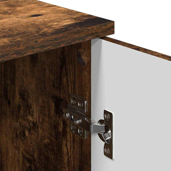 Badezimmerschrank mit Tür, Geräucherte Eiche