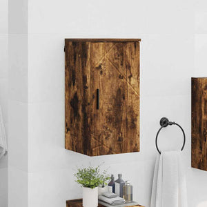 Badezimmerschrank mit Tür, Geräucherte Eiche