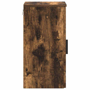 Badezimmerschrank mit Tür, Geräucherte Eiche