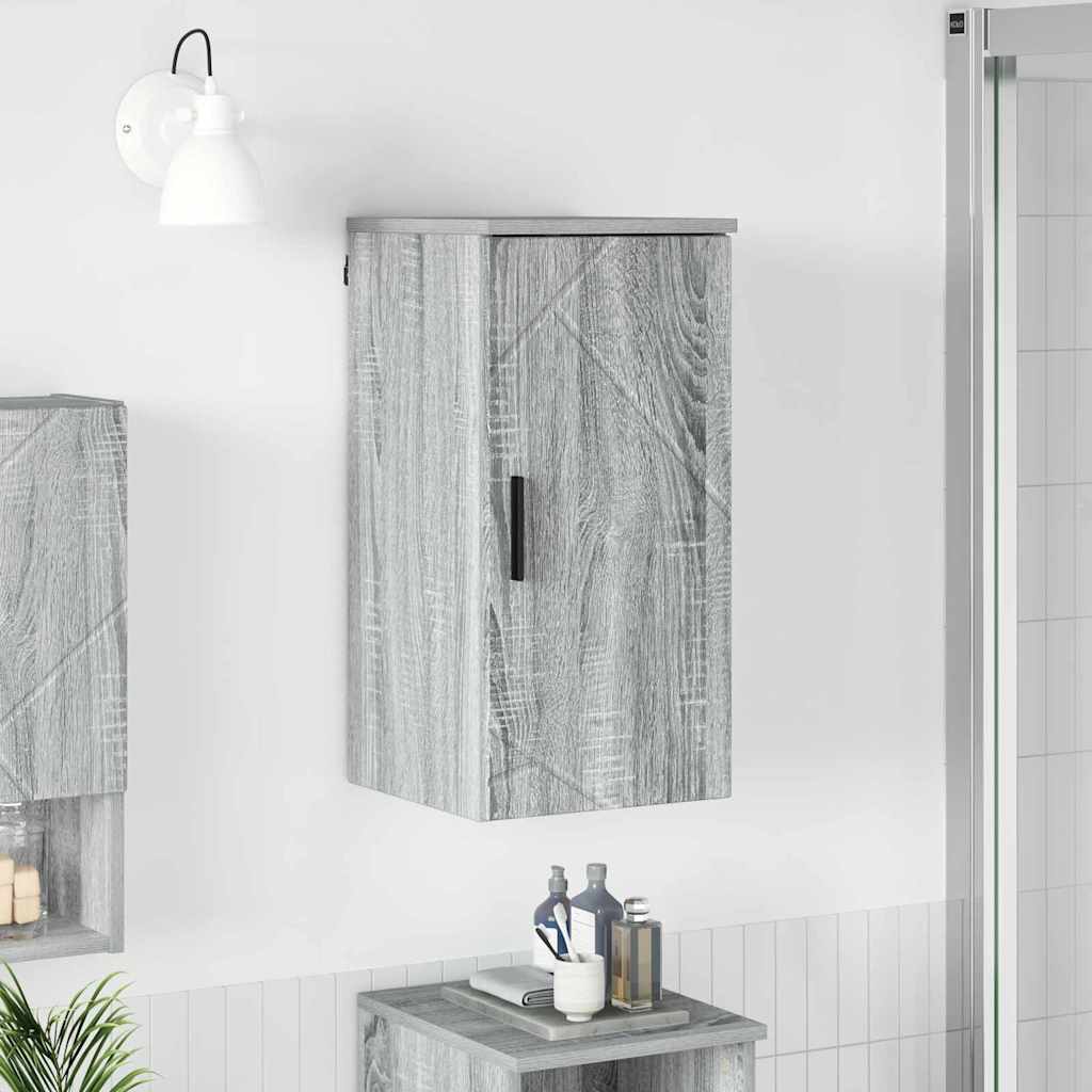 Grauer Bad-Hängeschrank Sonoma 30x61 cm