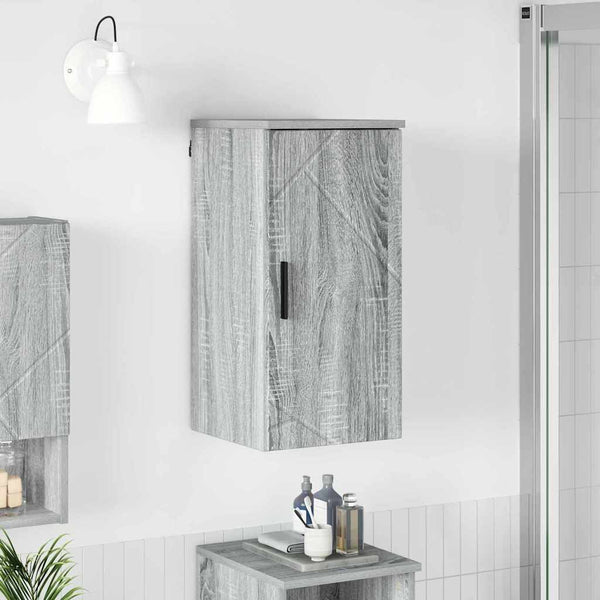 Grauer Bad-Hängeschrank Sonoma 30x61 cm
