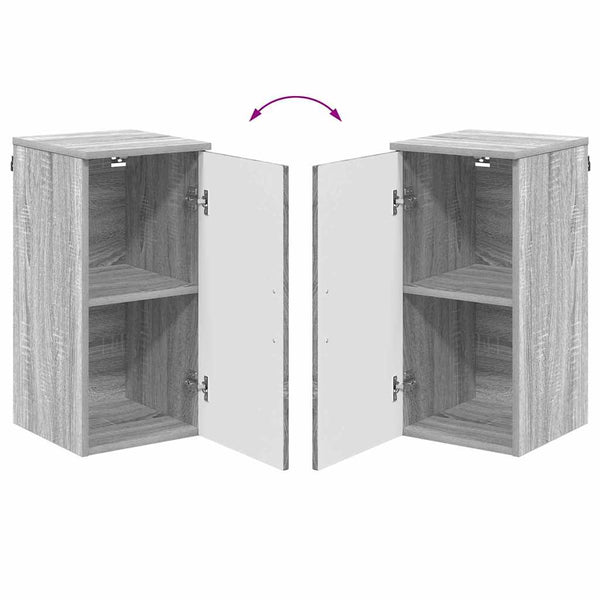 Grauer Bad-Hängeschrank Sonoma 30x61 cm