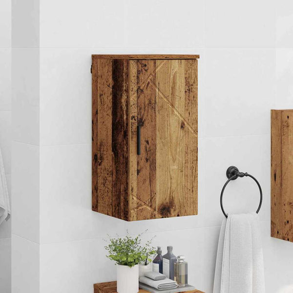 Wandmontierter Badezimmerschrank Altholz