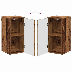Wandmontierter Badezimmerschrank Altholz