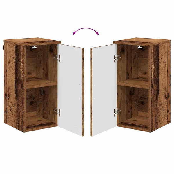 Wandmontierter Badezimmerschrank Altholz