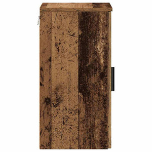 Wandmontierter Badezimmerschrank Altholz