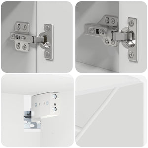 Weißer Spiegelschrank zur Wandmontage 80cm