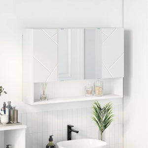 Weißer Spiegelschrank zur Wandmontage 80cm