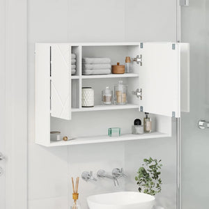 Weißer Spiegelschrank zur Wandmontage 80cm