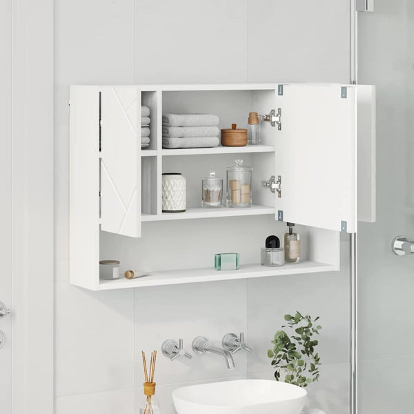Weißer Spiegelschrank zur Wandmontage 80cm