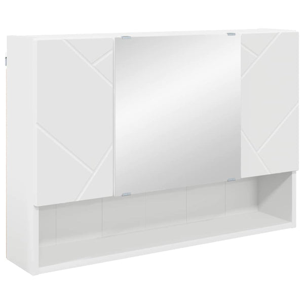Weißer Spiegelschrank zur Wandmontage 80cm