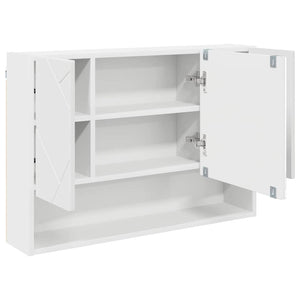 Weißer Spiegelschrank zur Wandmontage 80cm