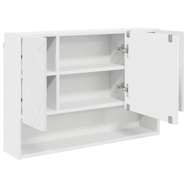 Weißer Spiegelschrank zur Wandmontage 80cm