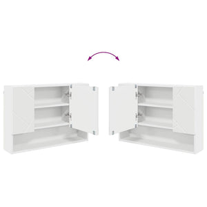 Weißer Spiegelschrank zur Wandmontage 80cm