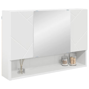 Weißer Spiegelschrank zur Wandmontage 80cm