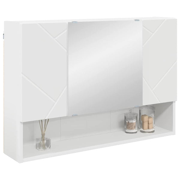 Weißer Spiegelschrank zur Wandmontage 80cm