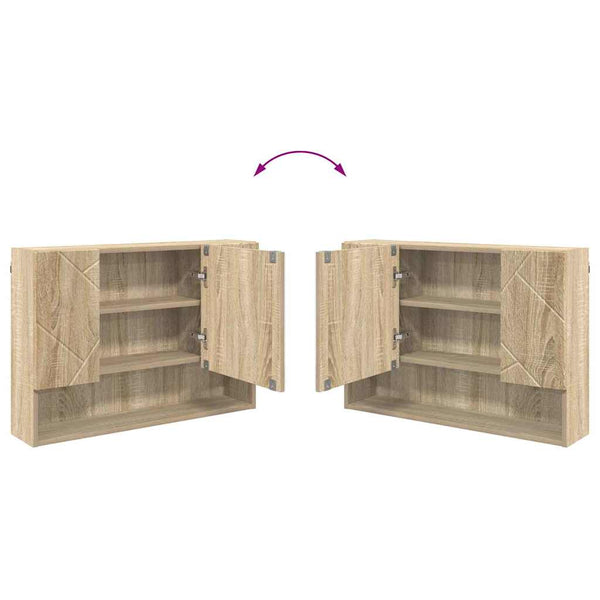 Spiegelschrank Sonoma-Eiche 80 cm