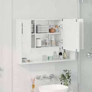 Spiegelschrank Weiß Hochglanz 80 cm