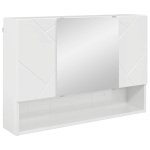 Spiegelschrank Weiß Hochglanz 80 cm