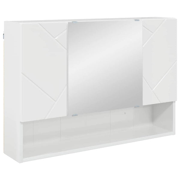 Spiegelschrank Weiß Hochglanz 80 cm