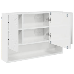Spiegelschrank Weiß Hochglanz 80 cm