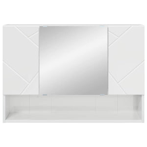 Spiegelschrank Weiß Hochglanz 80 cm