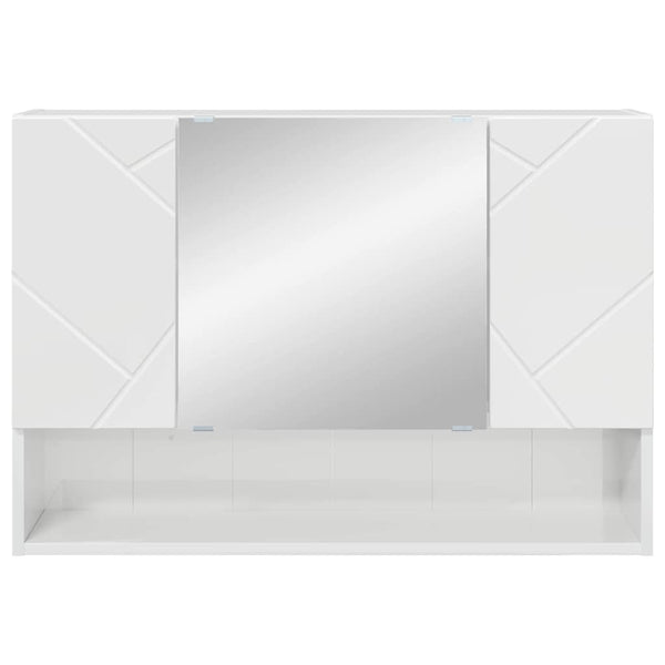 Spiegelschrank Weiß Hochglanz 80 cm