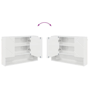 Spiegelschrank Weiß Hochglanz 80 cm