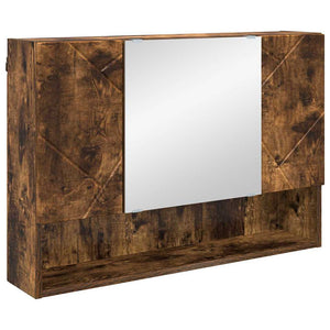 Spiegelschrank Geräucherte Eiche 80cm
