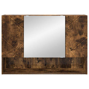 Spiegelschrank Geräucherte Eiche 80cm