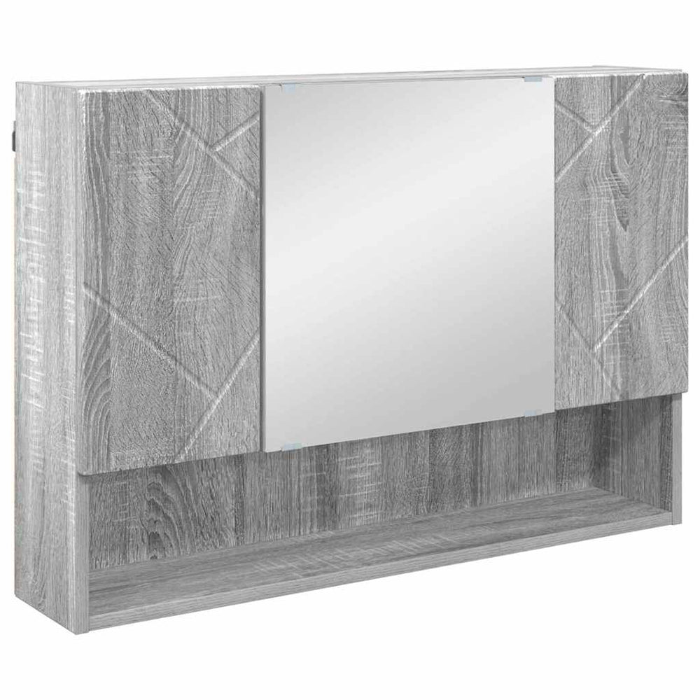 Spiegelschrank Grau Sonoma 80cm
