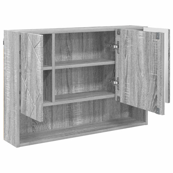 Spiegelschrank Grau Sonoma 80cm