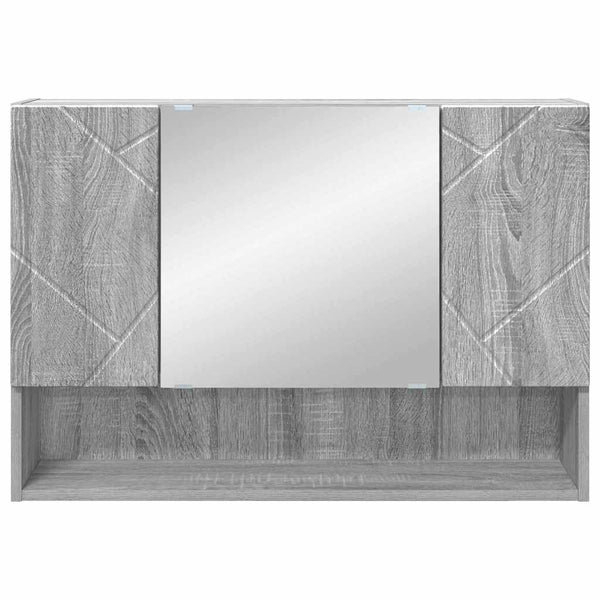 Spiegelschrank Grau Sonoma 80cm