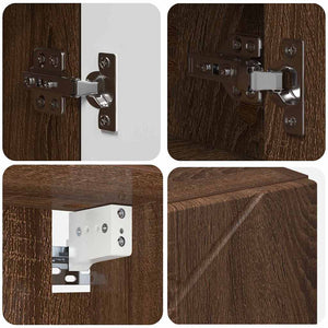 Spiegelschrank Braun Eichenoptik 80cm