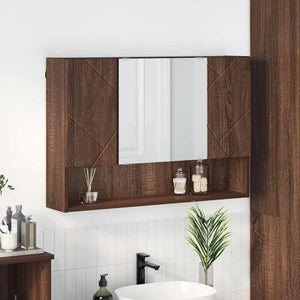 Spiegelschrank Braun Eichenoptik 80cm