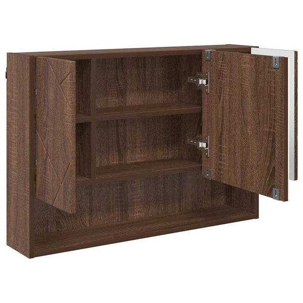 Spiegelschrank Braun Eichenoptik 80cm