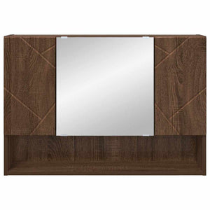 Spiegelschrank Braun Eichenoptik 80cm