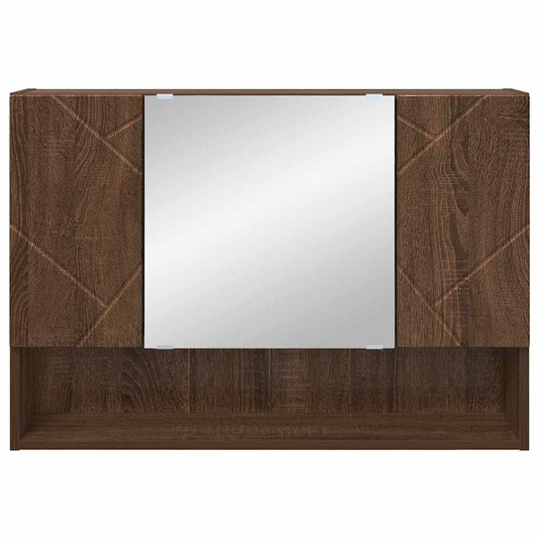 Spiegelschrank Braun Eichenoptik 80cm